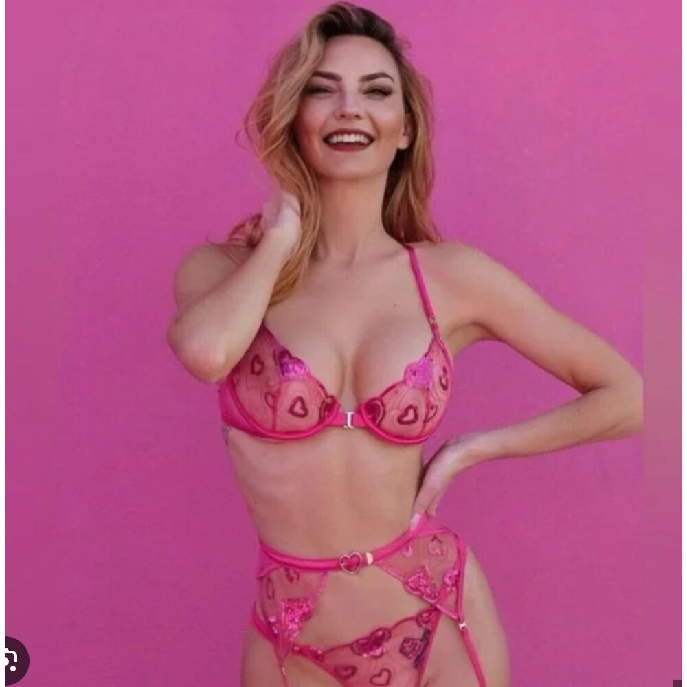 SOLD💗Honey Birdette Valentine's Day Juliet Hearts Bra and Panty Set